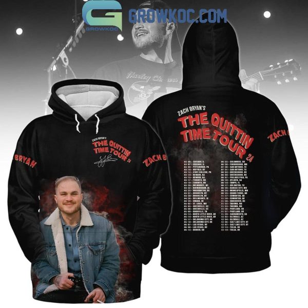 Zach Bryan The Quittin’ Time Tour 2024 World Tour Hoodie T-Shirt