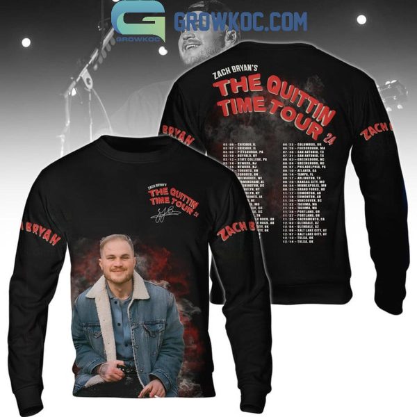 Zach Bryan The Quittin’ Time Tour 2024 World Tour Hoodie T-Shirt