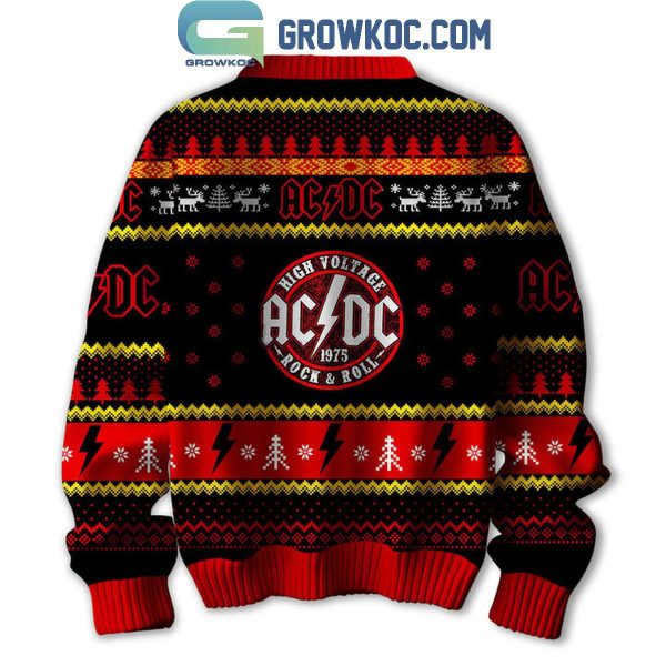 ACDC 2024 High Voltage Christmas Rock And Roll 1975 Ugly Sweater