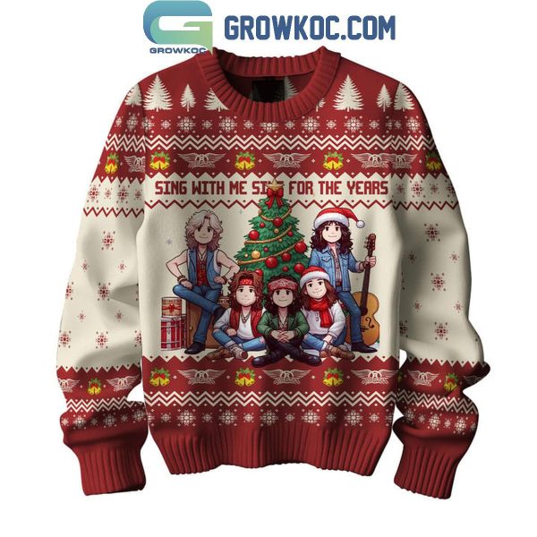 Aerosmith Sing With Me Sing For The Years 2025 Christmas Ugly Sweater