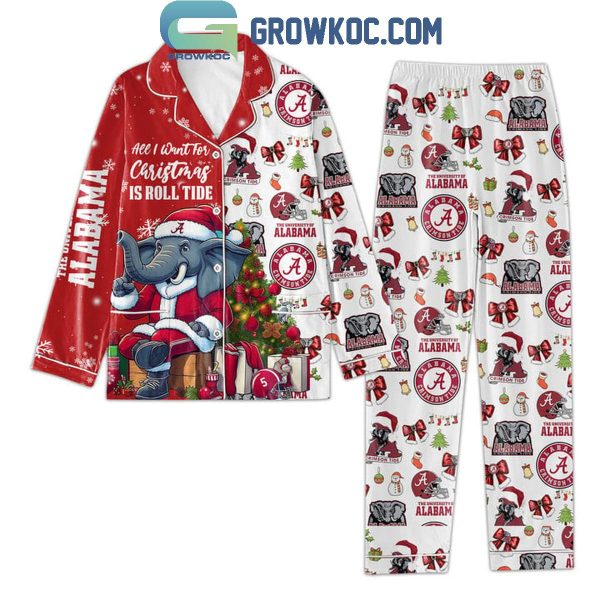 Alabama Crimson Tide 2024 Best Christmas Polyester Pajamas Set