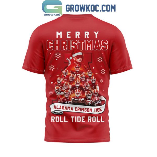 Alabama Crimson Tide Roll Tide Roll 2024 Merry Christmas Hoodie T-Shirt