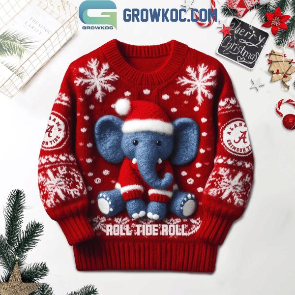 Alabama Crimson Tide Roll Tide Roll Christmas Ugly Sweater