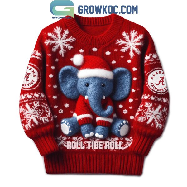 Alabama Crimson Tide Roll Tide Roll Christmas Ugly Sweater