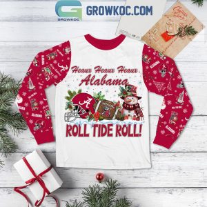 Alabama Crimson Tide Roll Tide Roll Heaux Fleece Pajamas Set Long Sleeve