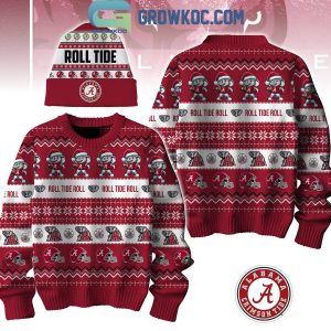 Alabama Crimson Tide Roll Tide Roll Ho Ho Ho Christmas 2024 Ugly Sweater