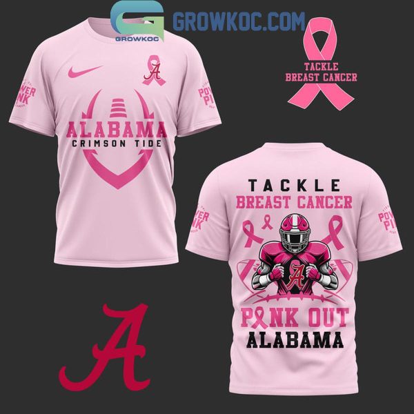 Alabama Crimson Tide Tackle Breast Cancer Pink Out Alabama Hoodie T-Shirt