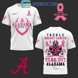 Alabama Crimson Tide Tackle Breast Cancer Pink Out Alabama Hoodie T-Shirt