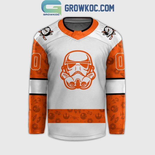 Anaheim Ducks 2024 Star Wars Night Personalized Hockey Jersey