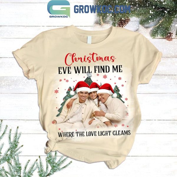 Andrea Bocelli Christmas Eve Will Find Me Where Love Light Gleams Fleece Pajamas Set