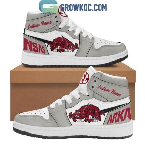 Arkansas Razorbacks Go Pigs Arkansas 2024 Personalized Air Jordan 1 Shoes