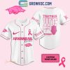 Georgia Bulldogs Together We Fight Breast Cancer Personalized Baseball Jersey