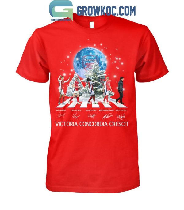 Arsenal Victoria Concordia Crescit Christmas 2024 T-Shirt