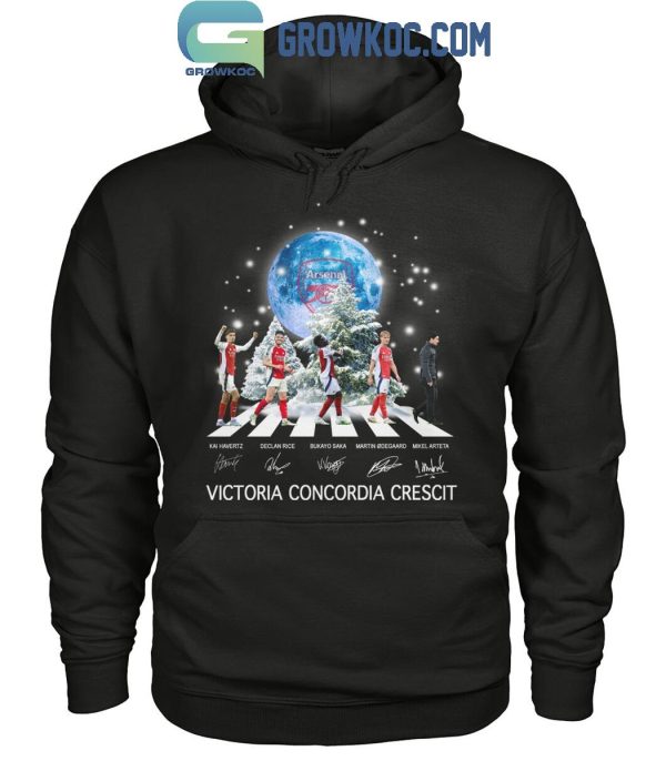 Arsenal Victoria Concordia Crescit Christmas 2024 T-Shirt