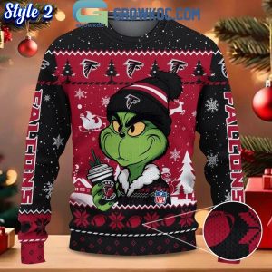 Atlanta Falcons Grinch Stolen Christmas 2024 Grinchmas Ugly Sweater