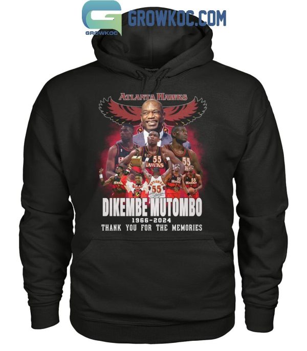 Atlanta Hawks Dikembe Mutombo 1966-2024 Thank You For The Memories T-Shirt