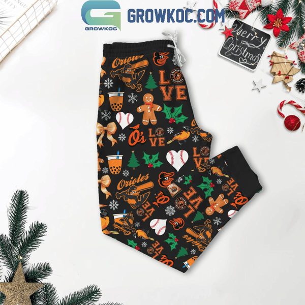 Baltimore Orioles This Is My Watching Shirt Grinch Fleece Pajamas Set