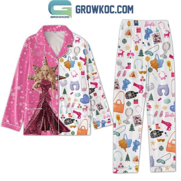 Barbie Merry Christmas 2024 Polyester Pajamas Set