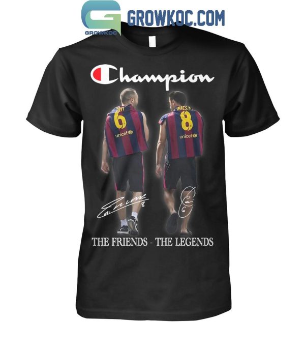 Barcelona Xavi Iniesta Champions The Friends The Legends T-Shirt