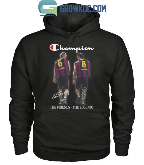 Barcelona Xavi Iniesta Champions The Friends The Legends T-Shirt