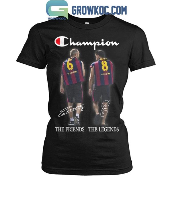 Barcelona Xavi Iniesta Champions The Friends The Legends T-Shirt