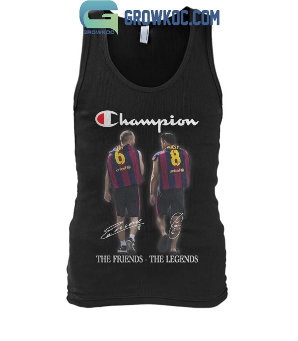 Barcelona Xavi Iniesta Champions The Friends The Legends T-Shirt