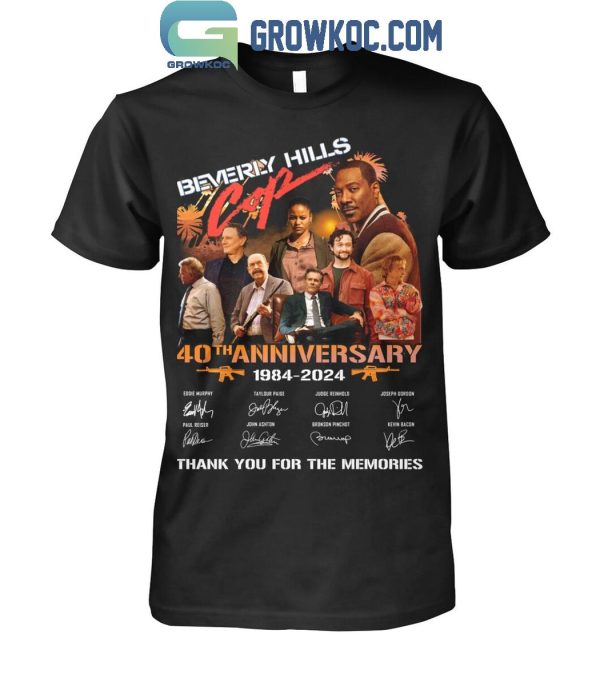 Beverly Hills Cop 40th Anniversary Thank You For The Memories 1984-2024 T-Shirt