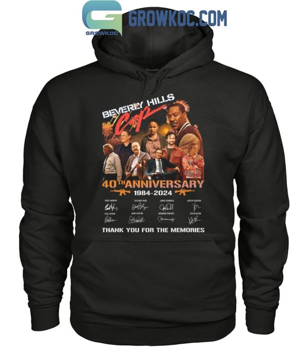 Beverly Hills Cop 40th Anniversary Thank You For The Memories 1984-2024 T-Shirt