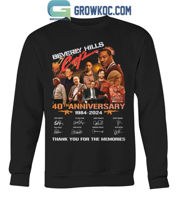 Beverly Hills Cop 40th Anniversary Thank You For The Memories 1984-2024 T-Shirt