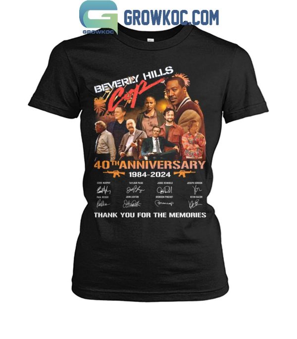 Beverly Hills Cop 40th Anniversary Thank You For The Memories 1984-2024 T-Shirt