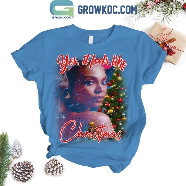 Beyonce Yes It Feels Like Christmas Fleece Pajamas Set