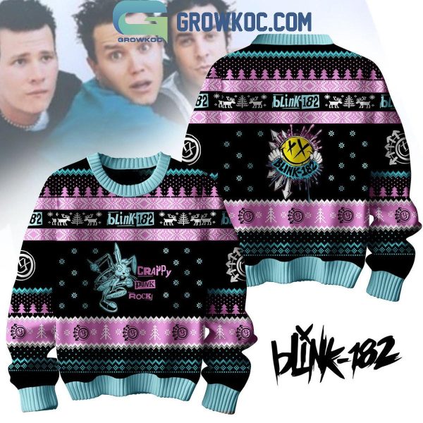 Blin 182 Fan 2024 Crappy Punk Rock Christmas Ugly Sweater