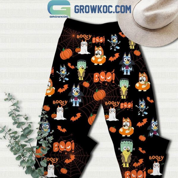 Bluey Boo In Halloween Trick Treat Candy Fleece Pajamas Set