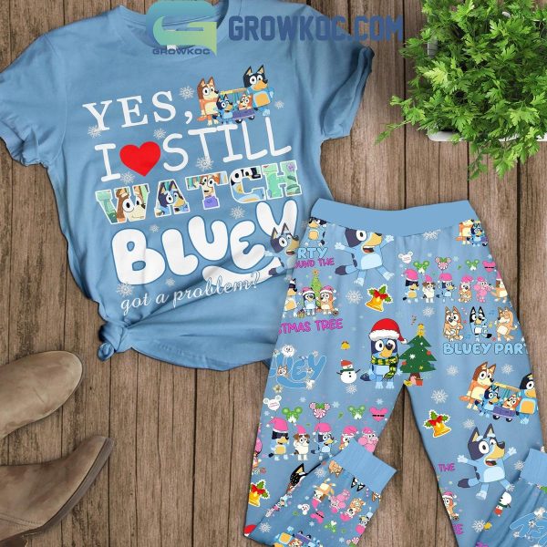 Bluey Yes I Still Watch Bluey In Christmas Fleece Pajamas Set