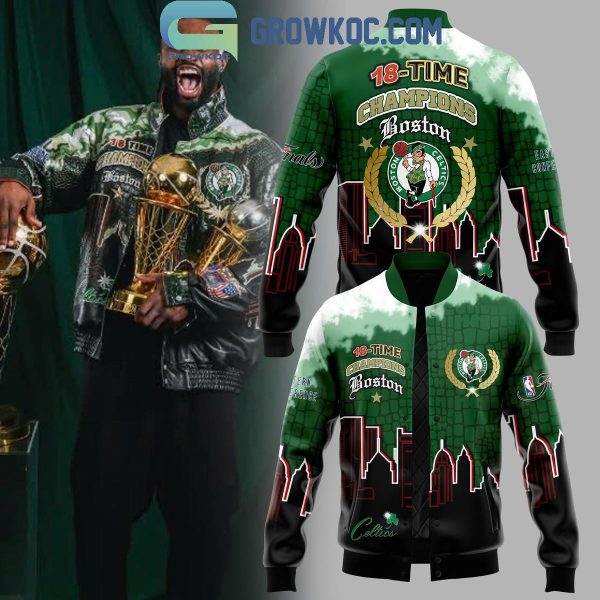 Boston Celtics Basketball Celebrating 18X Champions 2024 Baseball Jacket