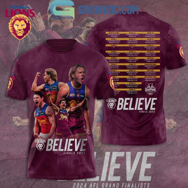 Brisbane Lions AFL 2024 Champions Believe Final In Australia Hoodie T-Shirt