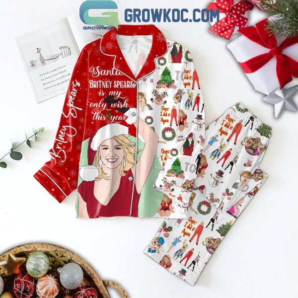 Britney Spears Is My Only Wish This Year Christmas Polyester Pajamas Set