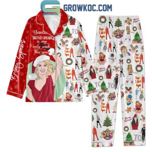 Britney Spears Is My Only Wish This Year Christmas Polyester Pajamas Set