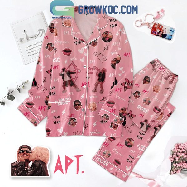 Bruno Mars Apt With Rose Christmas Polyester Pajamas Set