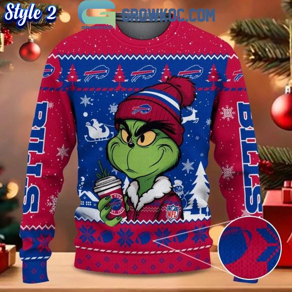 Buffalo Bills Grinch Stolen Christmas 2024 Grinchmas Ugly Sweater