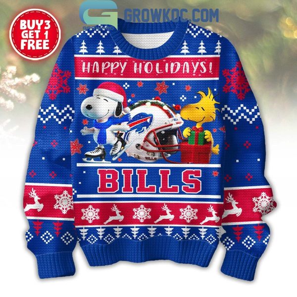 Buffalo Bills Snoopy Happy Holiday Merry Christmas Football Ugly Sweater