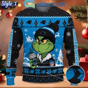 Carolina Panthers Grinch Stolen Christmas 2024 Grinchmas Ugly Sweater