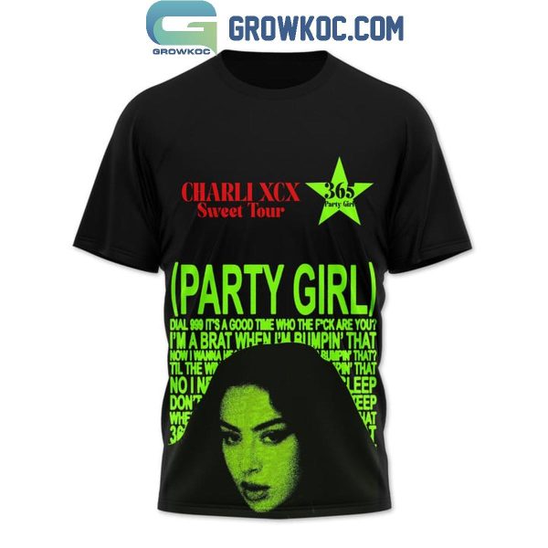 Charlie XCX Party Girl Sweat Tour 2024 With Troye Sivan Hoodie T-Shirt