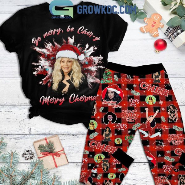 Cher Be Merry Be Chery Merry Christmas Fleece Pajamas Set