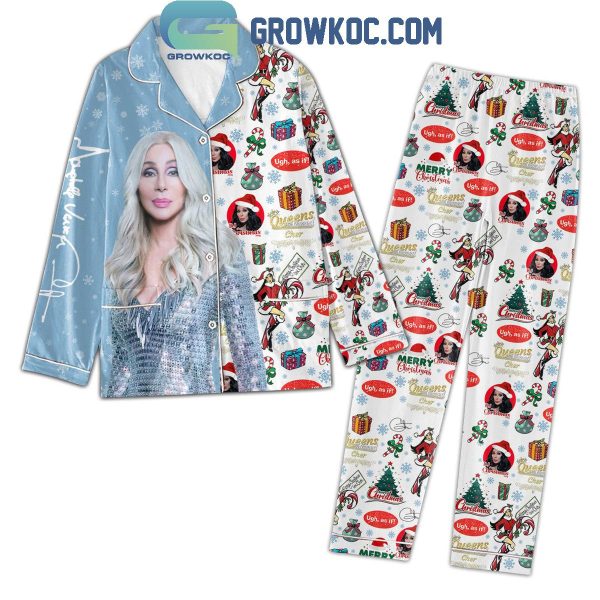 Cher Queens Are Named Cher Christmas Polyester Pajamas Set