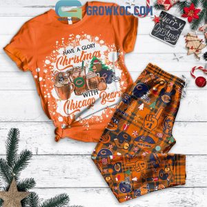 Chicago Bears Have A Glory Christmas With Chicago Bears Fleece Pajamas Set