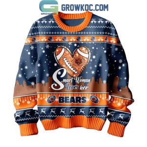 Chicago Bears Smart Women Love Her Bears Christmas Ugly Sweater