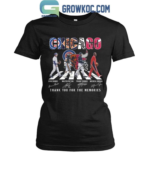 Chicago Cubs Chicago Bears Chicago Bulls Proud Thank You For The Memories T-Shirt