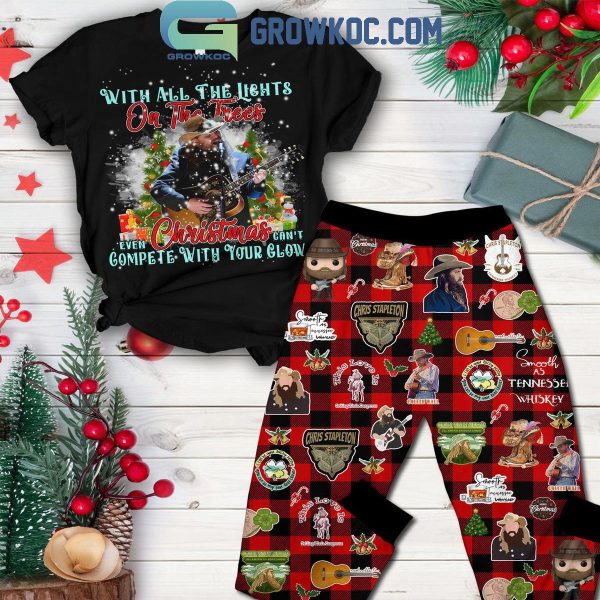 Chris Stapleton Even Christmas Can’t Compete With Your Glow Fleece Pajamas Set