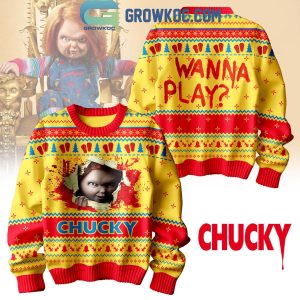 Chucky Wanna Play Horror Movie 2024 Best Fan Christmas Ugly Sweater